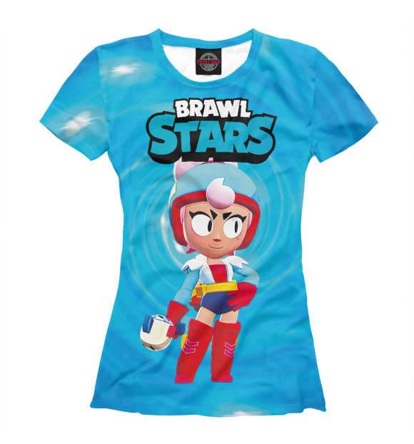 Футболка для девочек с изображением Джанет Janet BrawlStars цвета Белый