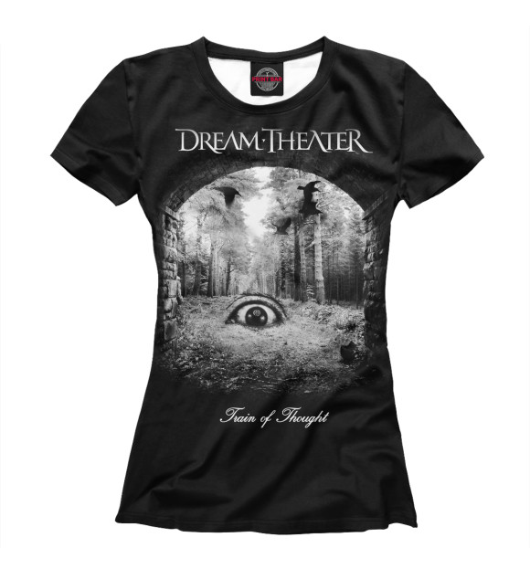Женская футболка с изображением Dream Theater цвета Белый