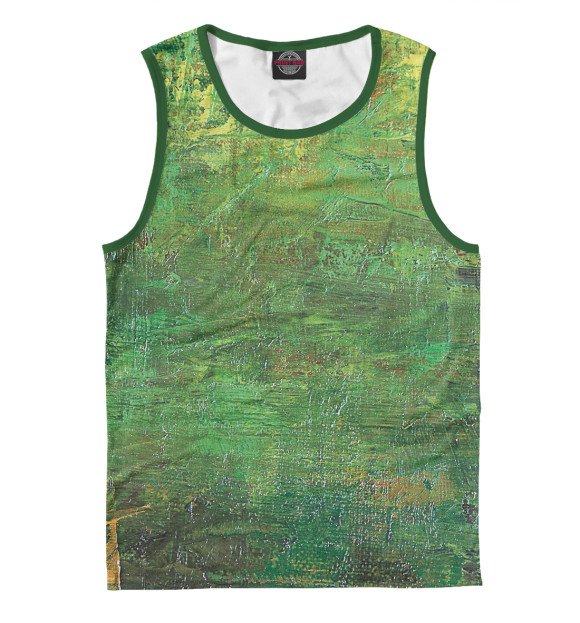 Майка для мальчика с изображением Холст зелень цвета Белый