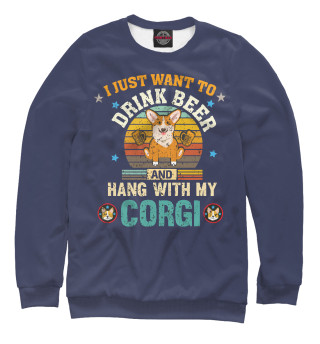 Женский свитшот Vintage. Corgi