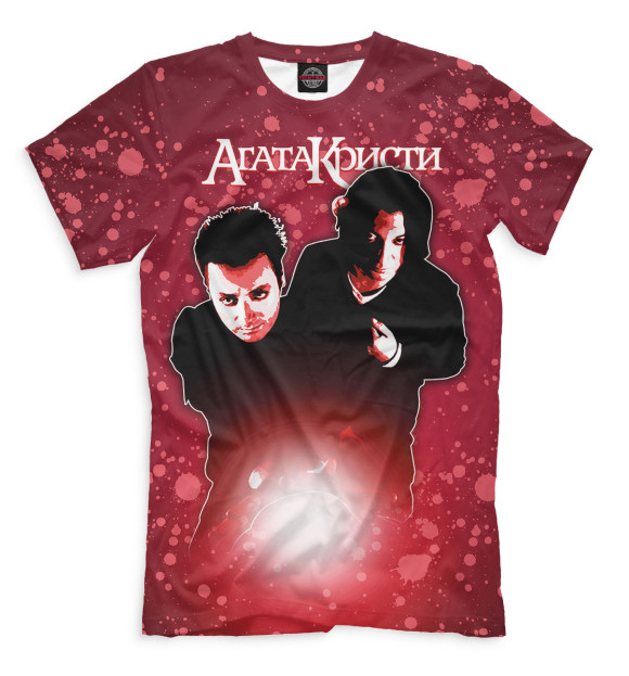 Мужская футболка с изображением Агата Кристи цвета Темно-бордовый