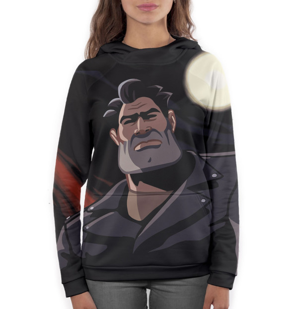 Женское худи с изображением Full Throttle цвета Белый