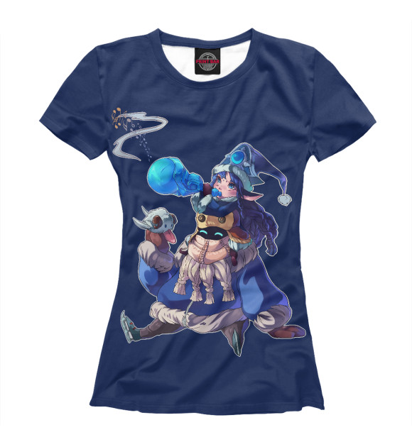 Женская футболка с изображением Snow Day Bard & Winter Wonder Lulu цвета Белый