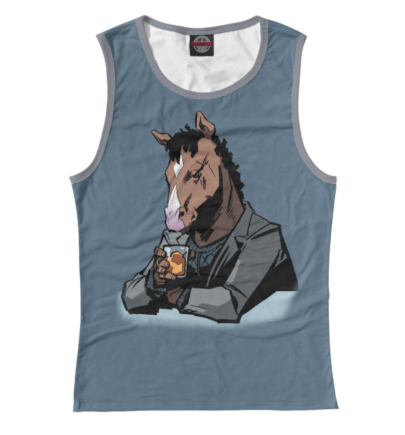 Майка для девочки с изображением BoJack Horseman цвета Белый