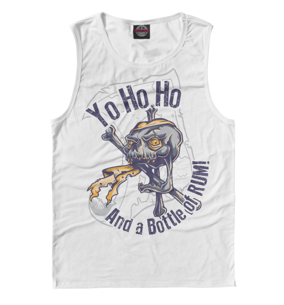 Майка для мальчика с изображением Йо-хо-хо и бутылка рома цвета Белый
