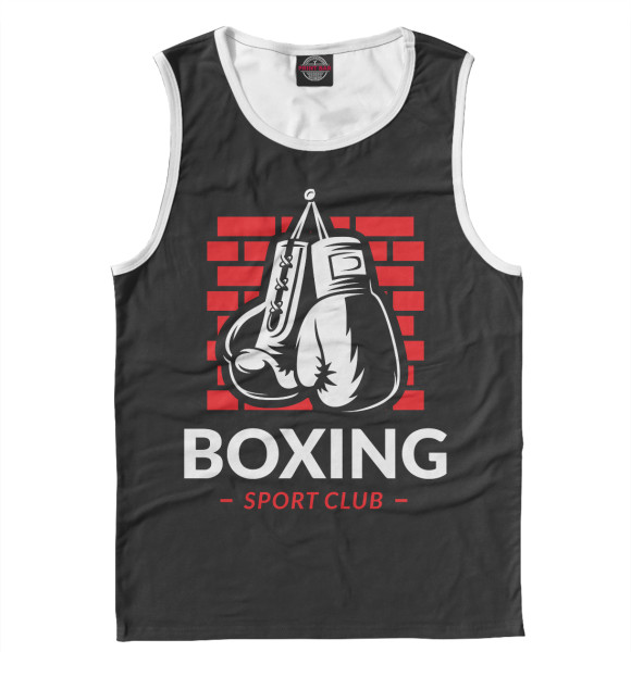 Майка для мальчика с изображением Boxing цвета Белый