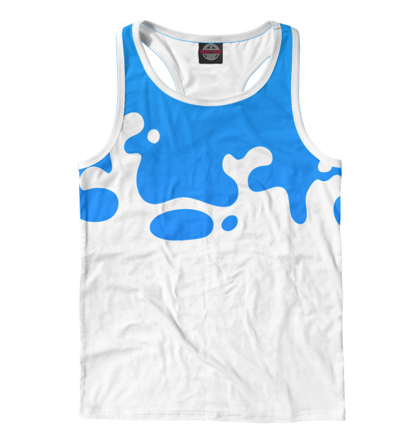 Мужская майка-борцовка с изображением Молоко цвета Белый