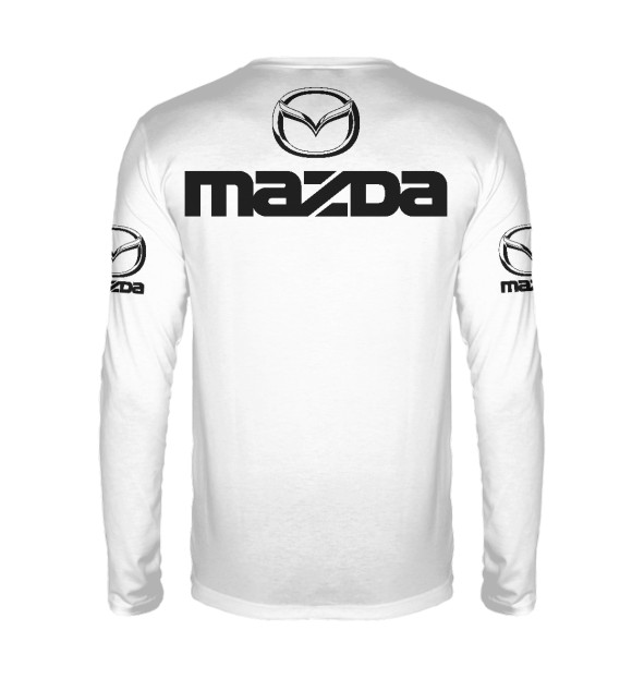 Мужской лонгслив с изображением Mazda цвета Белый