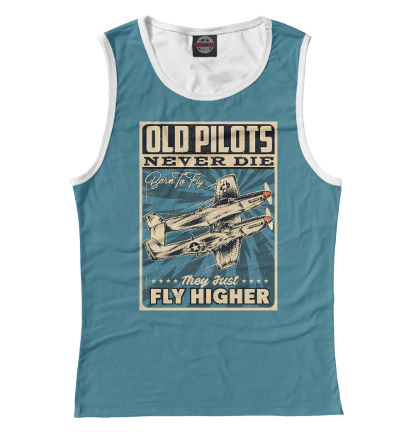 Майка для девочки с изображением Old pilots цвета Белый