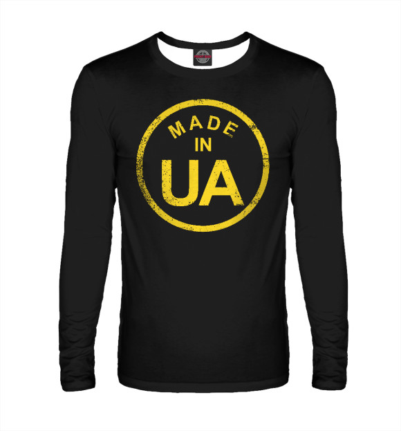 Мужской лонгслив с изображением Made in UA цвета Белый