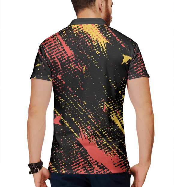 Мужское поло с изображением Porsche цвета Белый