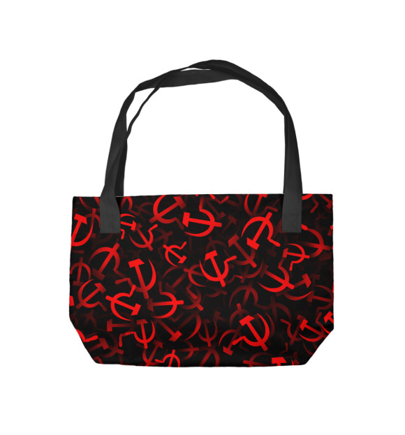 Пляжная сумка с изображением Серп и молот 2 цвета 