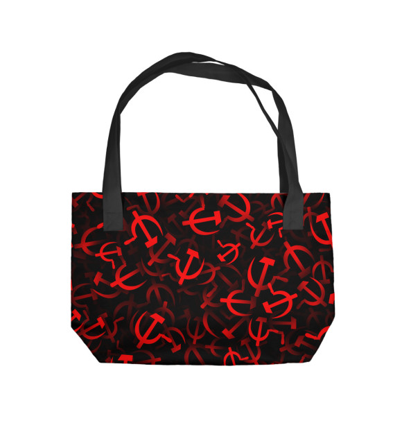 Пляжная сумка с изображением Серп и молот 2 цвета 