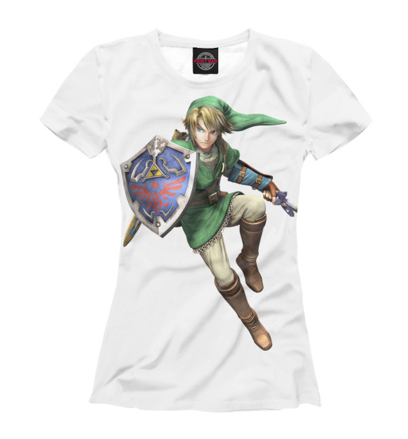 Женская футболка с изображением The Legend of Zelda цвета Белый