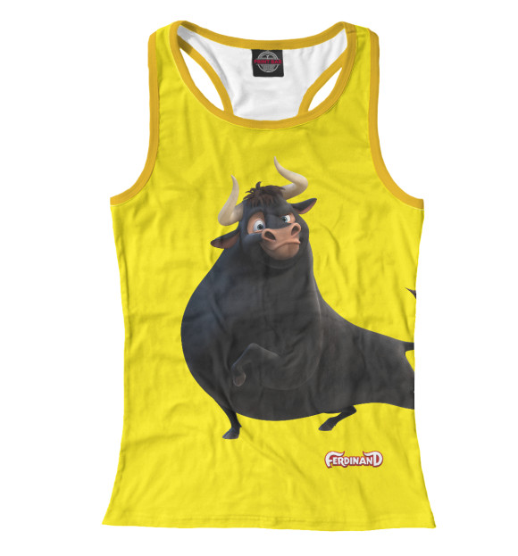 Женская майка-борцовка с изображением Фердинанд цвета Белый