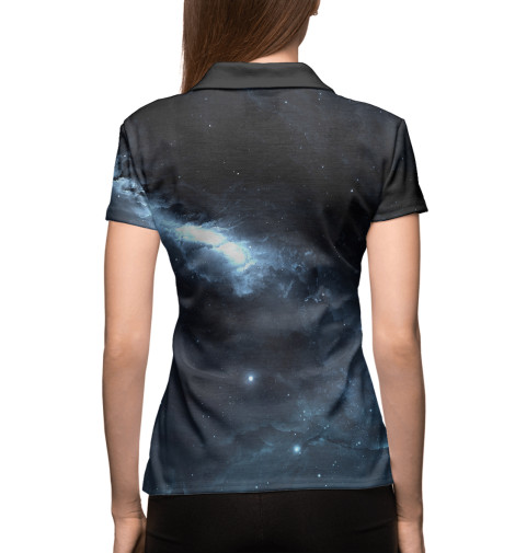 

Поло Print Bar, Белый, Космос