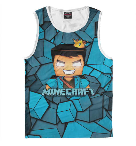 Майка для мальчика с изображением Майнкрафт цвета Белый
