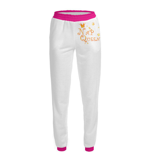 Женские спортивные штаны с изображением Пижамная вечеринка light цвета Белый