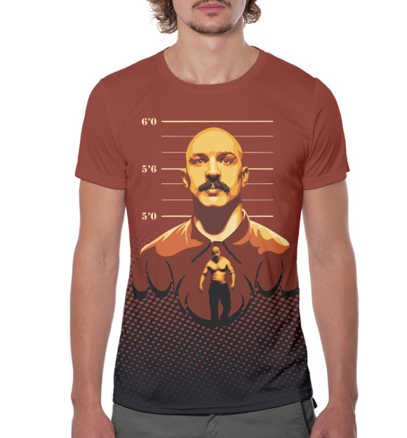 Мужская футболка с изображением Том Харди – Бронсон цвета Белый