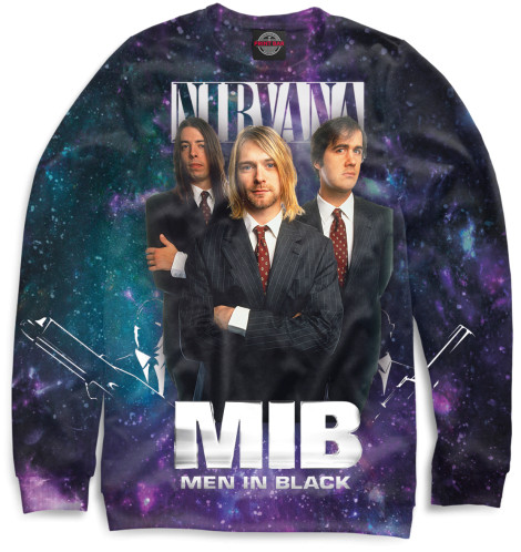 

Свитшоты Print Bar, Белый, Nirvana