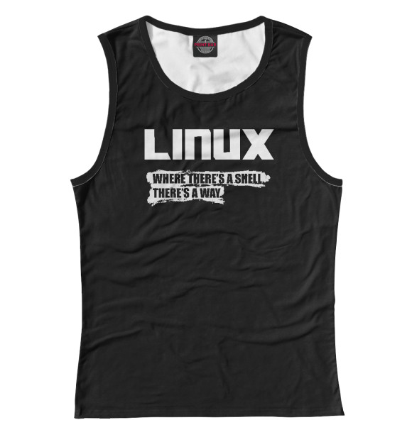 Майка для девочки с изображением Linux цвета Белый