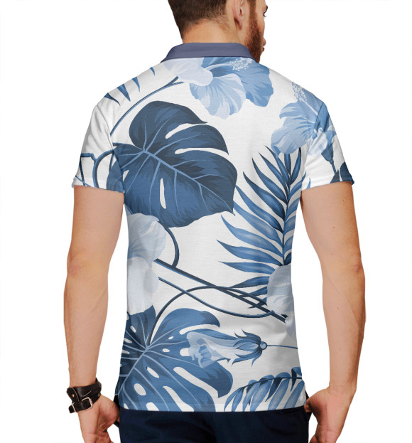 Мужское поло с изображением Hawaii цвета Белый