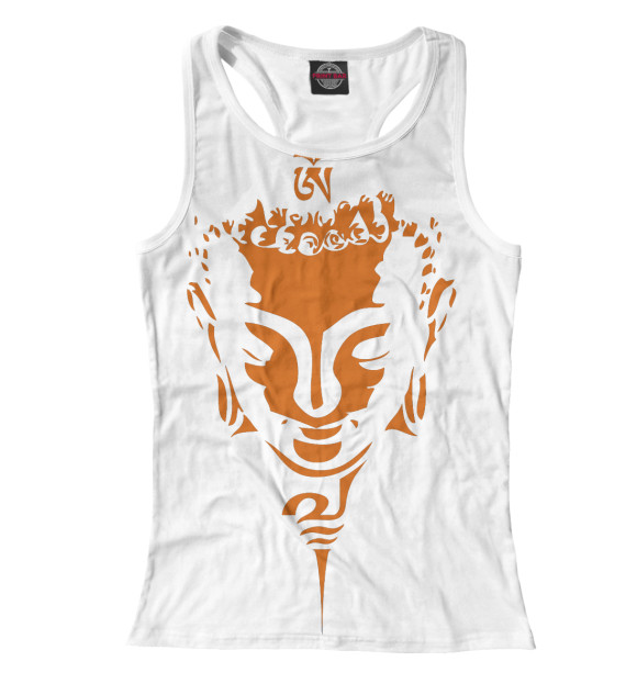 Женская майка-борцовка с изображением Psystetic B. цвета Белый