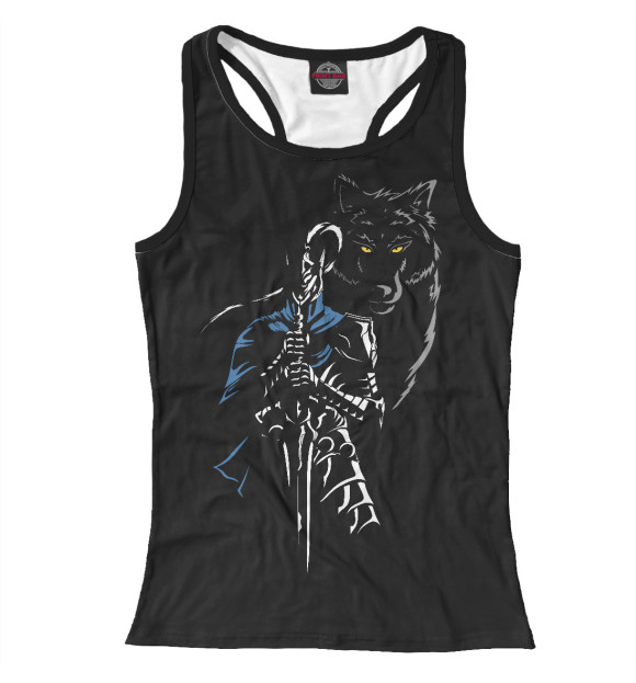 Женская майка-борцовка с изображением Арториас и Сиф цвета Белый