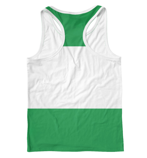 Мужская майка-борцовка с изображением Ингушетия цвета Белый