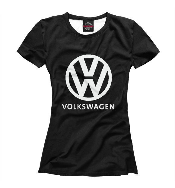 Футболка для девочек с изображением Volkswagen цвета Белый
