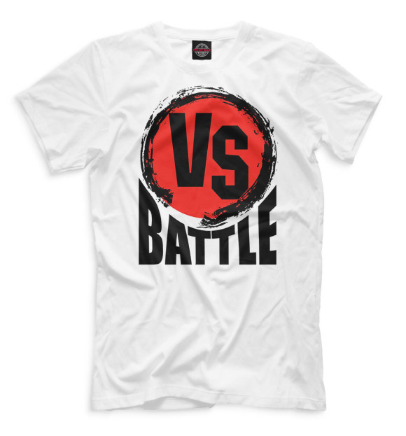 Мужская футболка с изображением Versus Battle цвета Белый