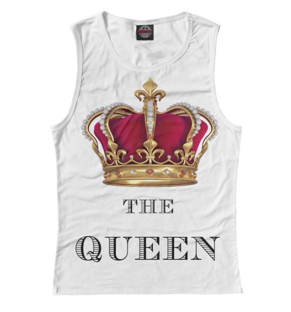 Майка для девочки с изображением Парные KING & Queen цвета Белый