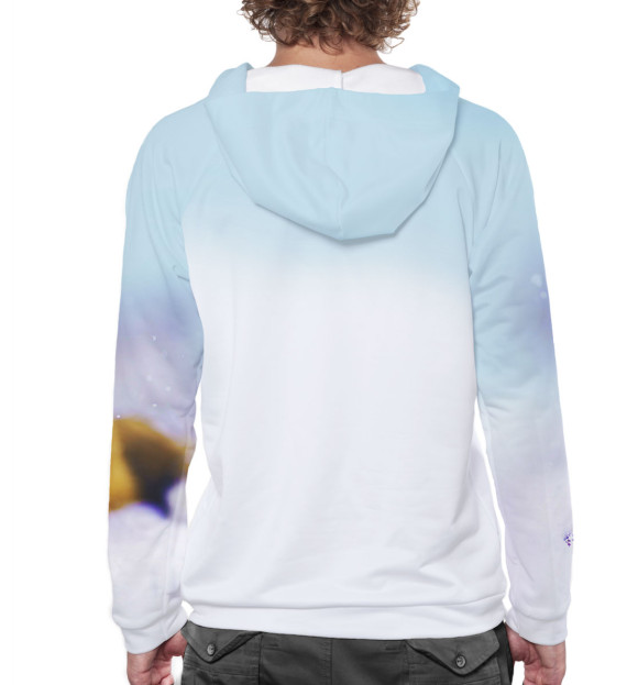 Мужское худи с изображением Главное — «Фыр-фыр» цвета Белый