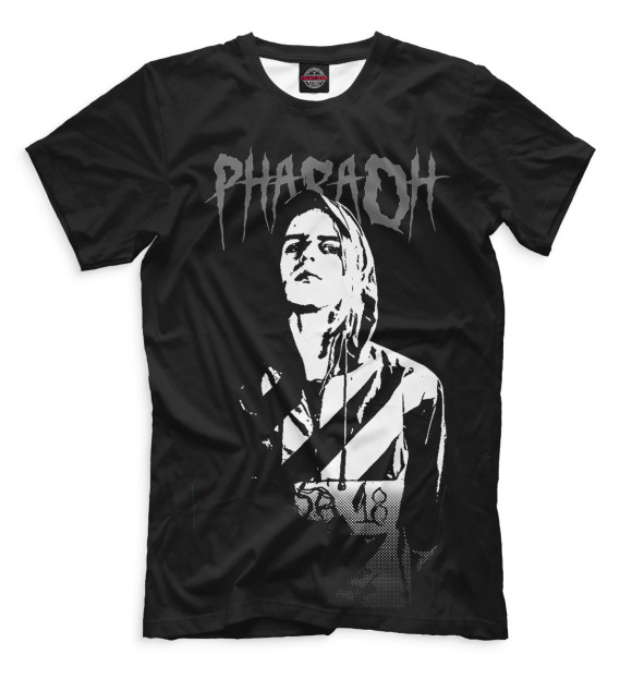 Мужская футболка с изображением Pharaoh цвета Черный