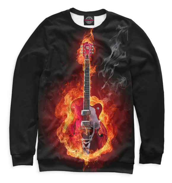 Свитшот для мальчиков с изображением Rock on цвета Белый
