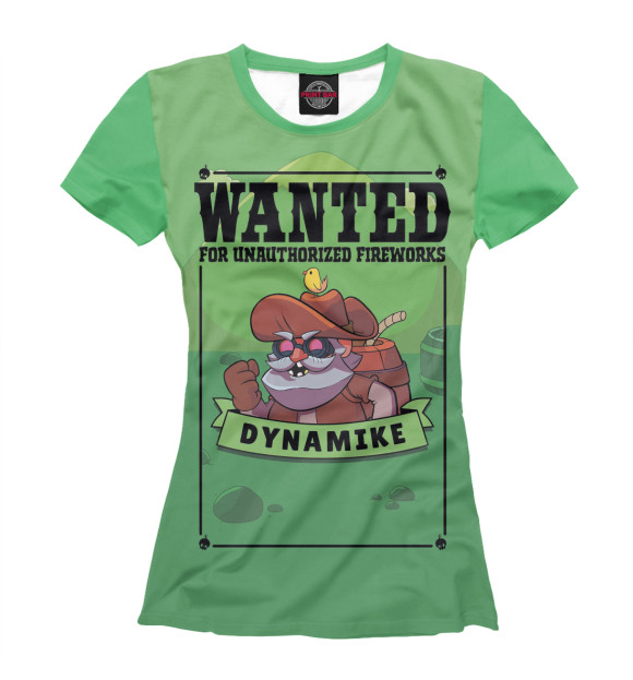 Футболка для девочек с изображением Dynamike цвета Белый