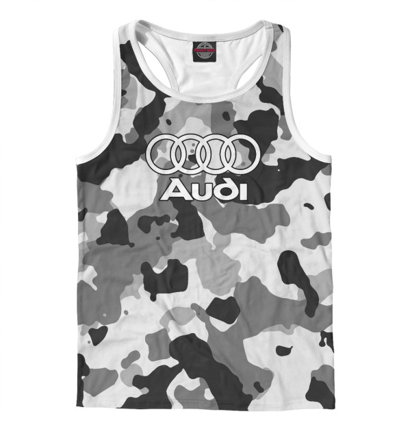 Мужская майка-борцовка с изображением Audi цвета Белый