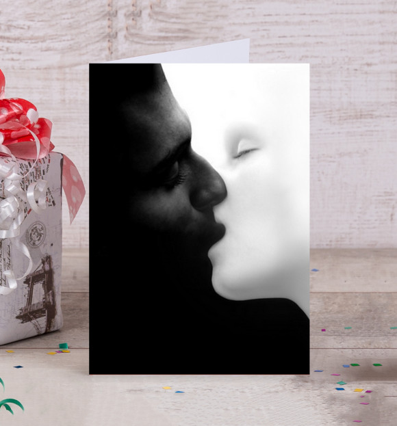 Открытка с изображением Черное и белое цвета Белый