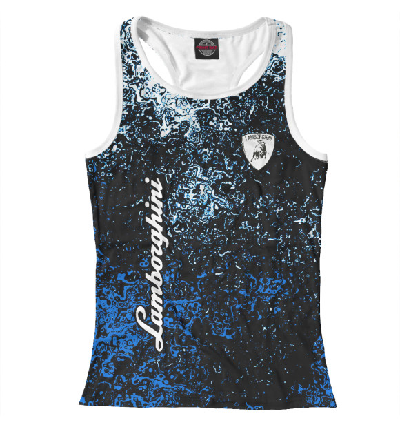 Женская майка-борцовка с изображением Lamborghini цвета Белый