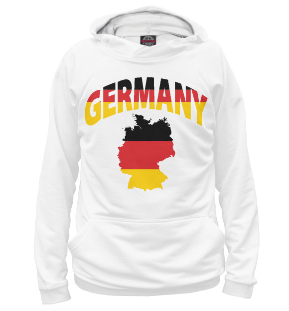 Женское худи с изображением Германия цвета Белый