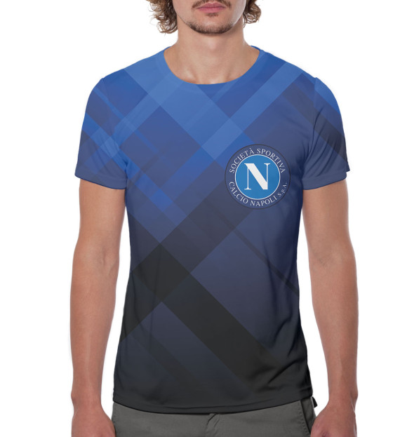 Мужская футболка с изображением Napoli цвета Белый