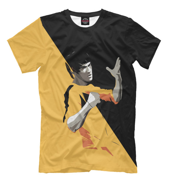 Мужская футболка с изображением Bruce Lee (YB) цвета Молочно-белый