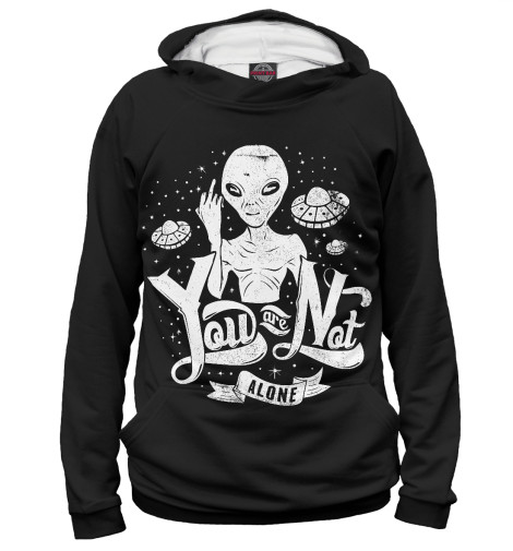 

Худи Print Bar, Белый, You are not alone