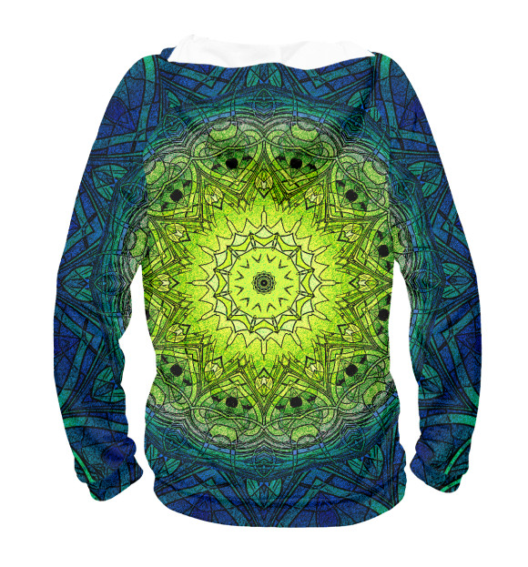 Женское худи с изображением Mandala цвета Белый