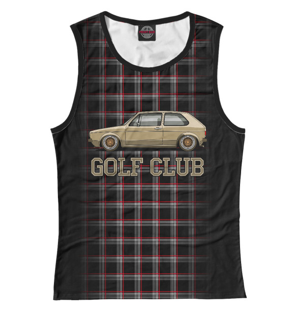 Майка для девочки с изображением Golf club цвета Белый