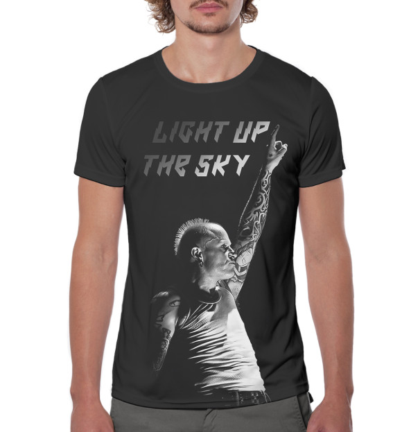 Мужская футболка с изображением Keith Flint — Light Up the Sky цвета Белый
