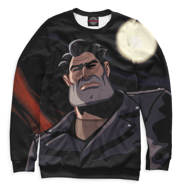 Мужской свитшот с изображением Full Throttle цвета Белый