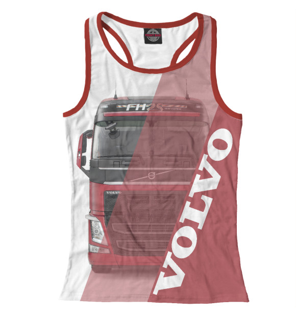 Женская майка-борцовка с изображением Volvo цвета Белый