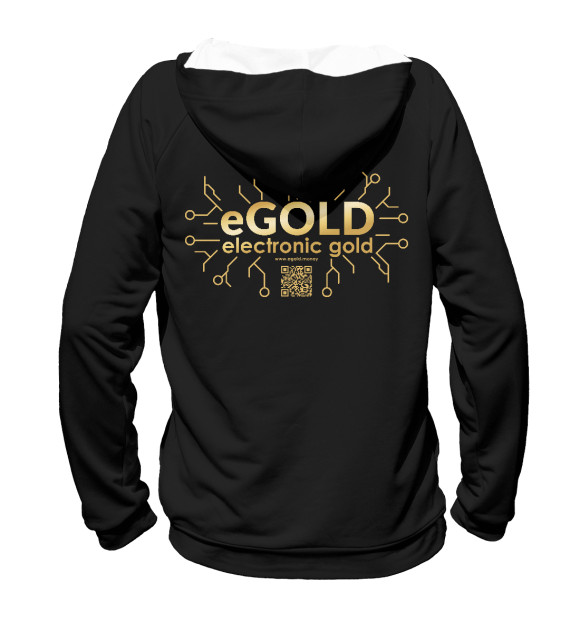Женское худи с изображением Electogold eGOLD цвета Белый