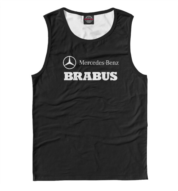 Майка для мальчика с изображением Brabus цвета Белый